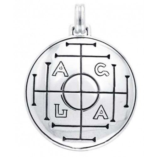 Agla Seal Of Solomon Sterling Silver Pendant For Wealth Success Magic