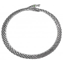 Sophia Serpent Ouroborus Pewter Bangle Bracelet