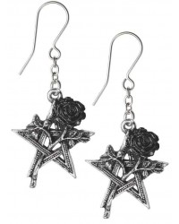 Ruah Vered Pentacle Rose Gothic Earrings