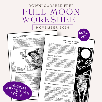 Full Moon in Taurus Free Worksheet Nov 2024