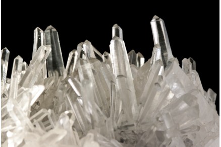 clear quartz crystal cluster