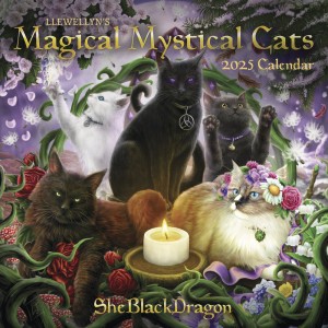 Mystical Cats Annual Llewellyn Wall Calendar 2025