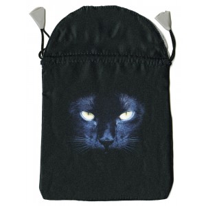 Black Cat Satin Tarot Bag