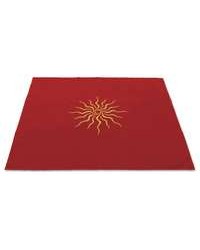 Sun Embroidered Red Velvet Cloth