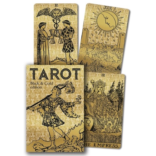 Tarot Black & Gold Edition Cards with Booklet, Divination Deck