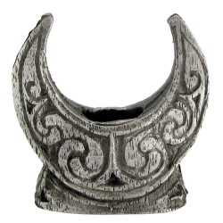 Crescent Moon Pentacle Mini Pewter Candle Holder