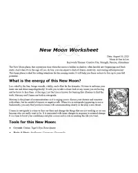 New Moon in Leo Free Worksheet August 2023