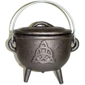 Triquetra Cast Iron 4.5 Inch Witches Cauldron