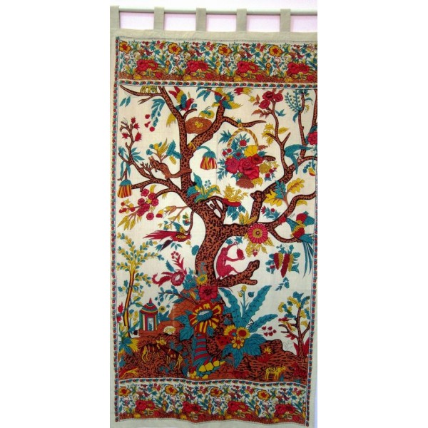 Tree of Life Curtain - Beige