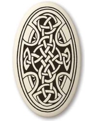 Celtic Cross Oval Porcelain Necklace