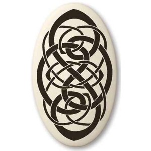 Celtic Spiritual Journey Porcelain Oval Necklace