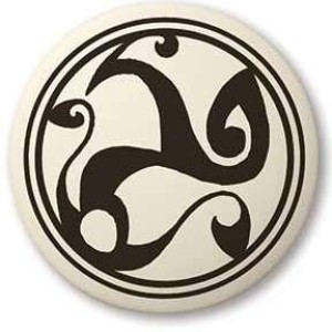 Celtic Spirals Porcelain Round Necklace