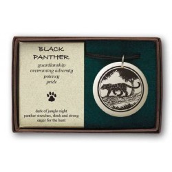 Black Panther Pathfinder Animal Totem Porcelain Necklace