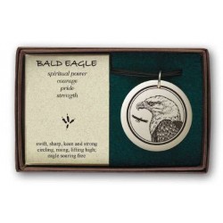 Bald Eagle Pathfinder Animal Totem Porcelain Necklace