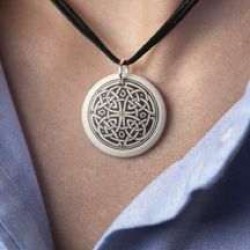 Celtic Spiritual Journey Porcelain Round Necklace