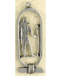 Anubis Cartouche Pewter Necklace