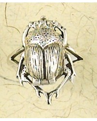 Scarab Sterling Silver Poison Ring