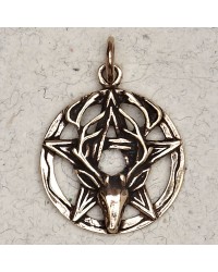 Stag Pentacle Bronze Necklace