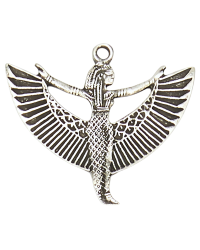 Winged Isis Pewter Pendant