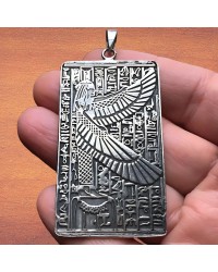 Maat Egyptian Goddess Pewter Necklace