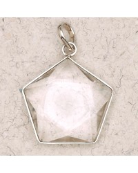 Clear Quartz 5 Point Prisma Star Pendant