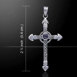 Celtic Cross Marcasite Pendant 