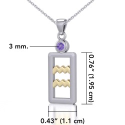 Aquarius Pendant with Amethyst Jewelry Set