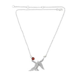 Angel of Passion Necklace with Garnet