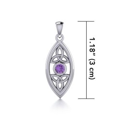 Celtic Triquetra Amethyst Pendant