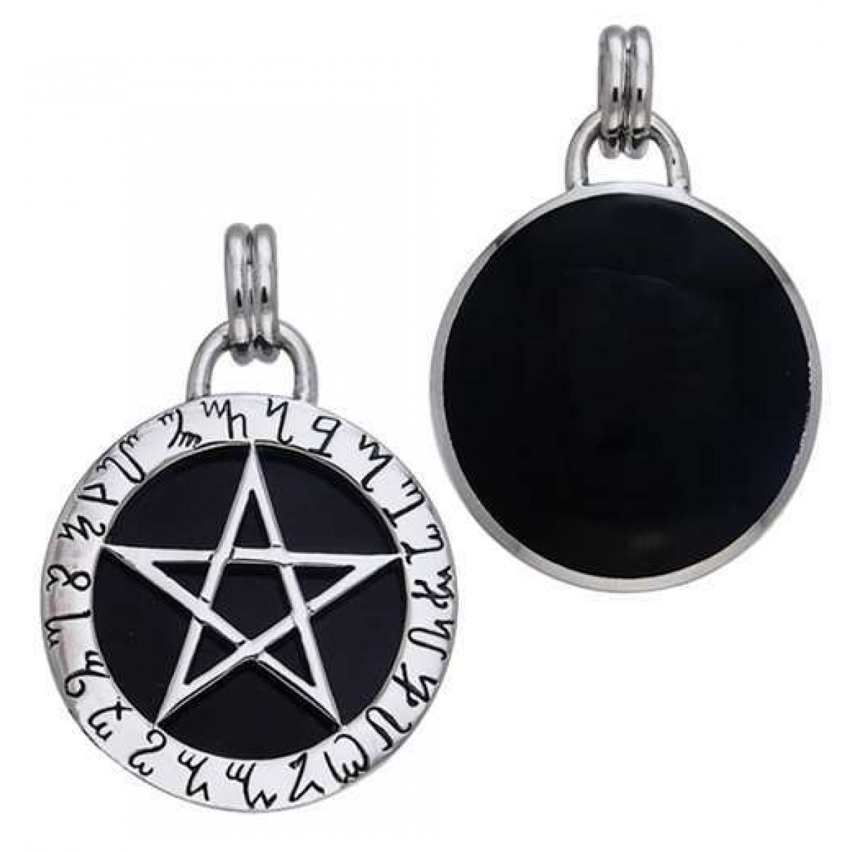 Pentacle Pentagramme (Protection-5 Éléments) - 15x23mm (Arg 925)[Pe-Pent01]