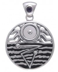 Four Elements Harmony Silver Pendant with Gemstone