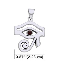 Eye of Horus Garnet Gemstone Pendant