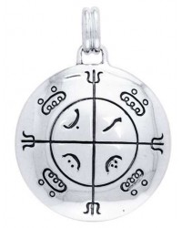 Mohammedan Magic Circle Sterling Silver Pendant