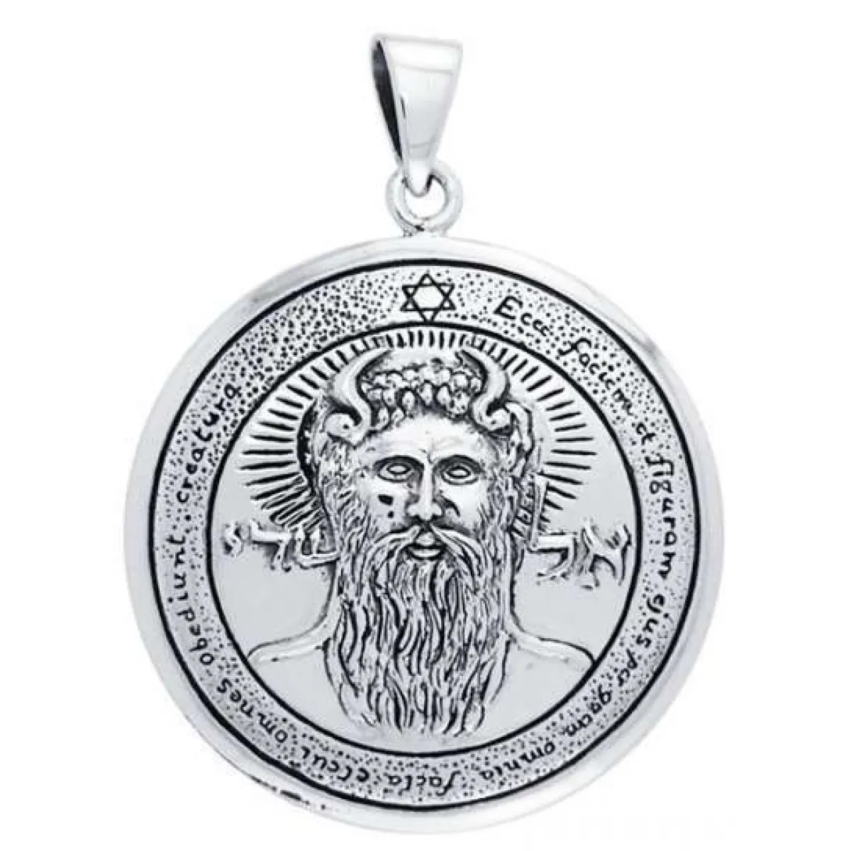 First Pentacle of the Sun Seal of Solomon Sterling Silver Pendant