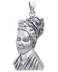 Marie Laveau Voodoo Queen Sterling Silver Pendant