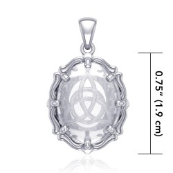 Triquetra Natural Clear Quartz Pendant