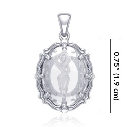 Goddess of Passion Natural Clear Quartz Pendant