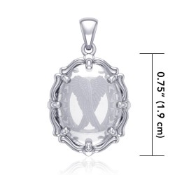 Angel Wings Natural Clear Quartz Pendant