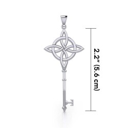 Celtic Four Point Knot Spiritual Enchantment Key Pendant