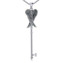 Angel Wings Spiritual Enchantment Key Pendant