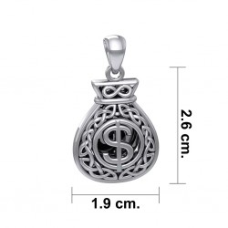 Celtic Infinity Double-Sided Money Bag Pendant