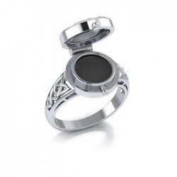 Claddagh Sterling Silver Poison Ring