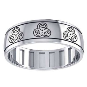 Zoomorphic Sterling Silver Fidget Spinner Ring