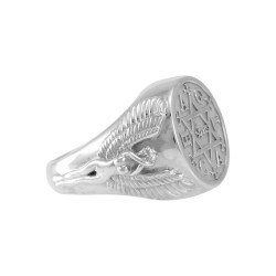 Angel Talisman Occult Large Mens Signet Ring