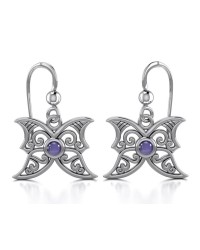 Amethyst Blue Moon Silver Earrings