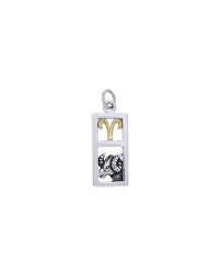 Aries Silver and Gold Charm