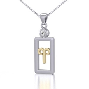 Aries Necklace with White Cubic Zirconia Jewelry