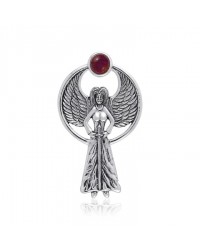 Avenging Angel Pendant with Garnet