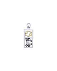 Cancer Silver and Gold Charm