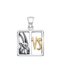 Capricorn Zodiac Symbol Pendant